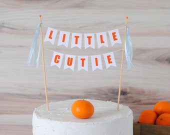 Little Cutie Cake Topper - Little Cutie Baby Shower Cake Decoration - Little Cutie Party Theme Decoration