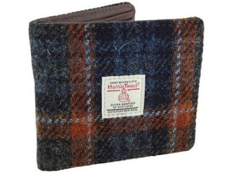 Groomsmen Gift - Mens Harris Tweed Wallet - McLeod/Blackwatch