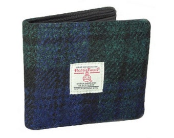 Gifts for Men -  Harris Tweed Wallet - McLeod/Blackwatch