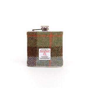 Coffret cadeau personnalisé Hip Flasque en tweed Harris - Flacon tartan pour papa