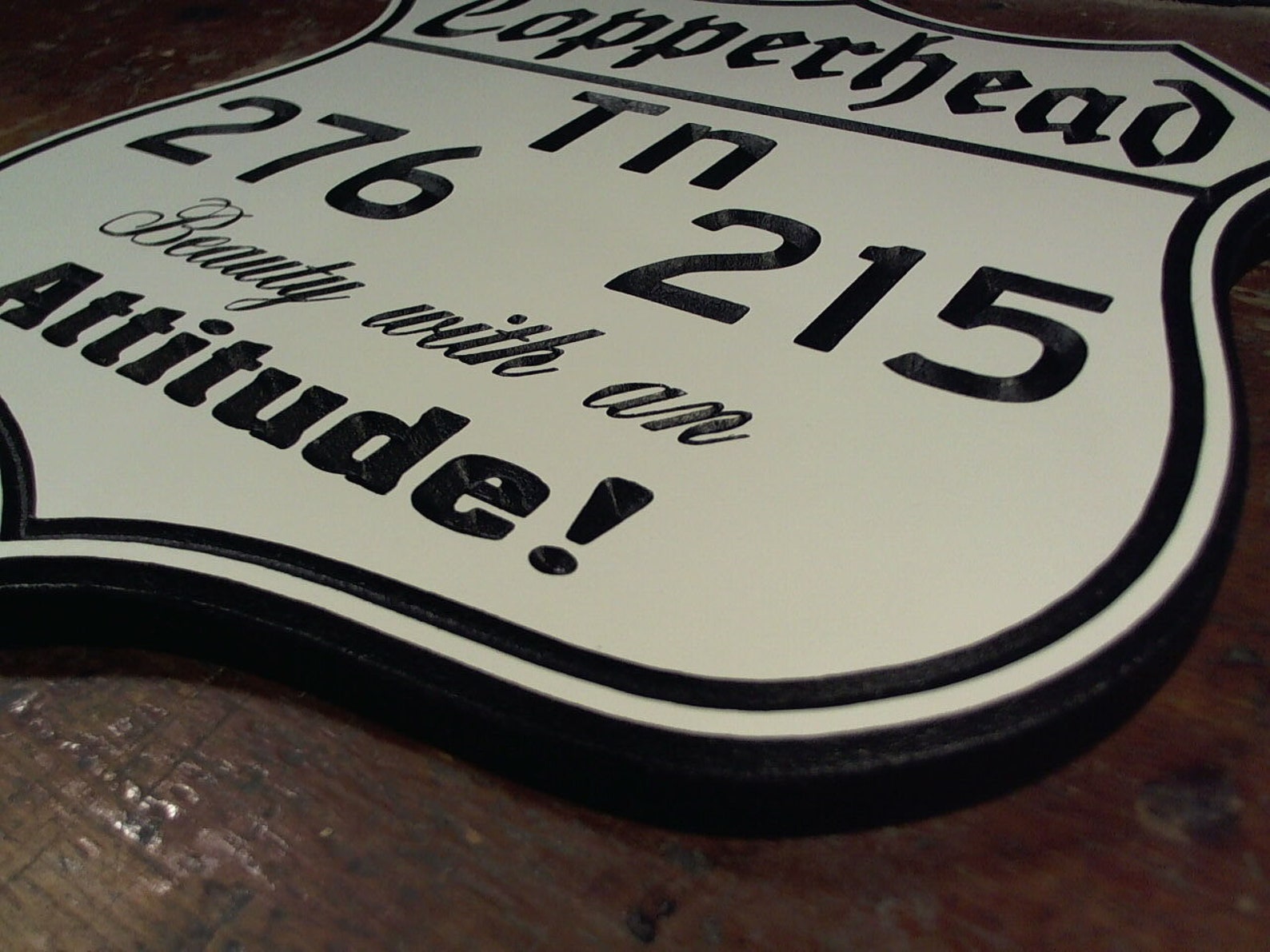 Copperhead Rt 276 215 Custom Engraved Road Sign Hanging Man Etsy