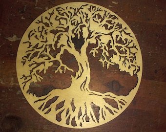 11.5" laser cut Tree of life wall hanging decoration wood