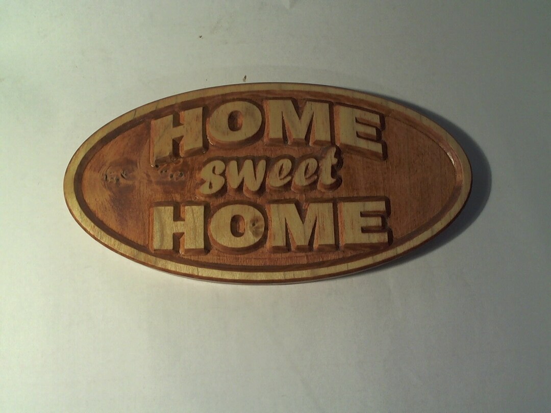 Home Sweet Home Wall Hanging Sign Machine Cut Solid Wood - Etsy