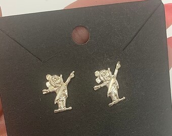 Pendientes de Mickey Mouse de plata esterlina vintage