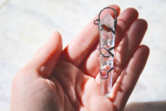 Vintage Quartz Crystal Wrapped with Stones - image 1