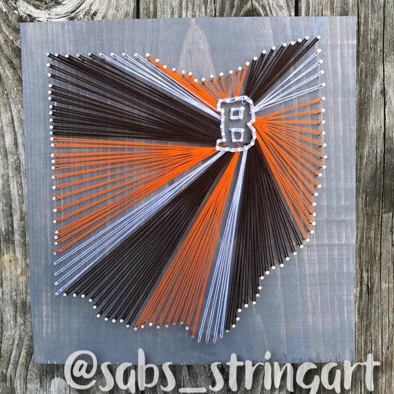 Cleveland Browns Stringart Cleveland Browns Decor Etsy