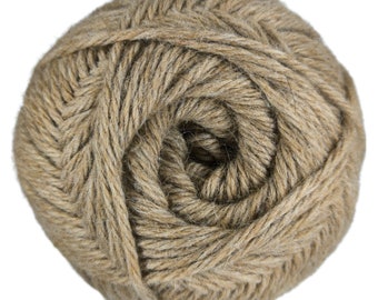 Noisette chiné - Baby lama/Mérinos - Aran - 100 gr.