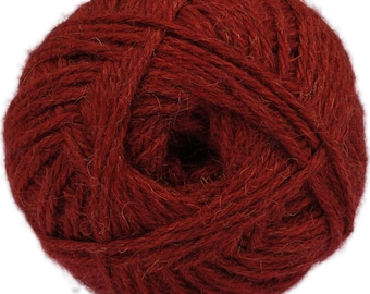 Rouge cuivré - Baby lama/Mérinos - Aran - 100 gr.