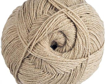 Natural Beige Yarn - 100% Alpaca - Fine - 100 gr./ 400 yd.