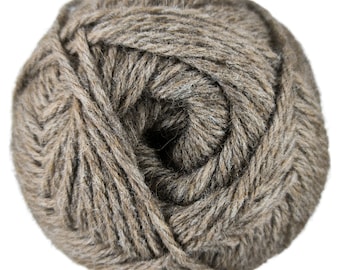 Marron châtaigne - Baby lama/Mérinos - Aran - 100 gr.