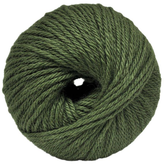 Gomitolo di lana verde oliva 100% Baby Alpaca 50gr. -  Italia