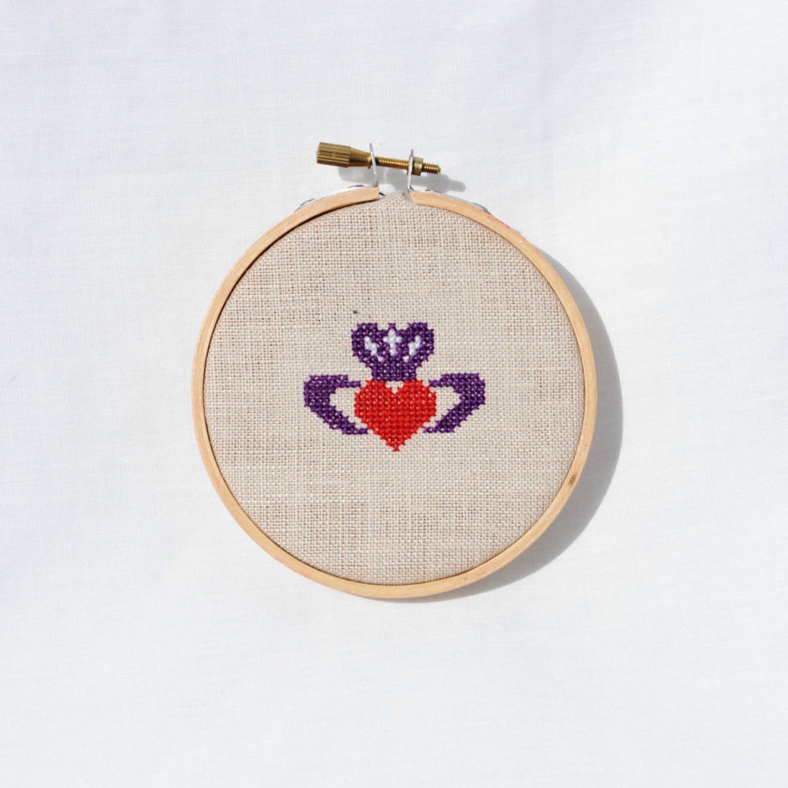 Claddagh Ring Cross Stitch Pattern PDF Irish Wedding Hand Fasting