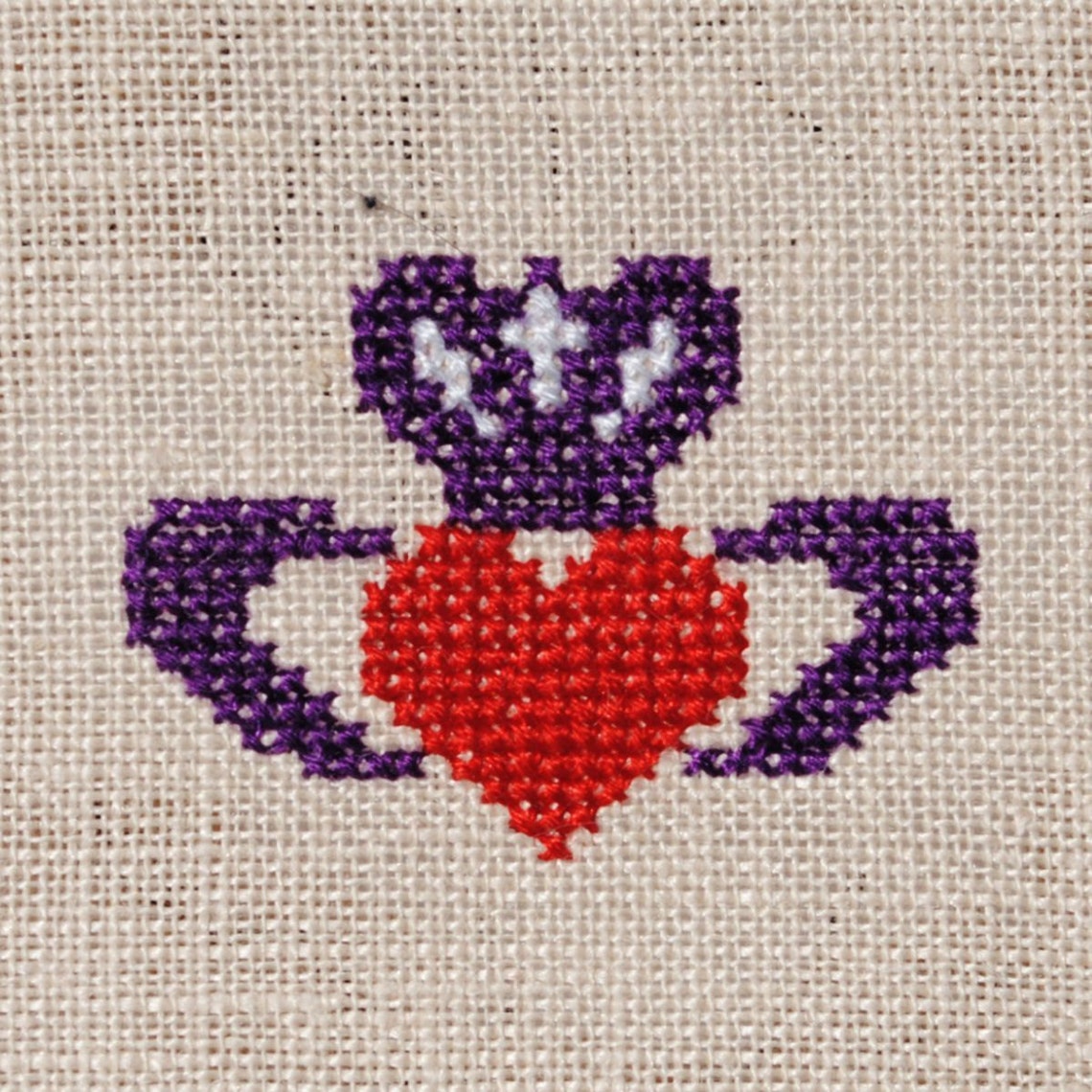 Claddagh Ring Cross Stitch Pattern PDF Irish Wedding Hand Fasting