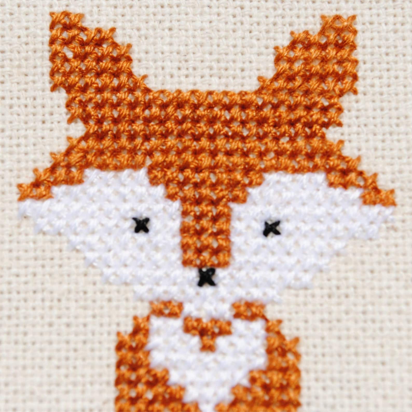 Fox Cross Stitch Pattern PDF Forest Animals Modern Nursery Etsy