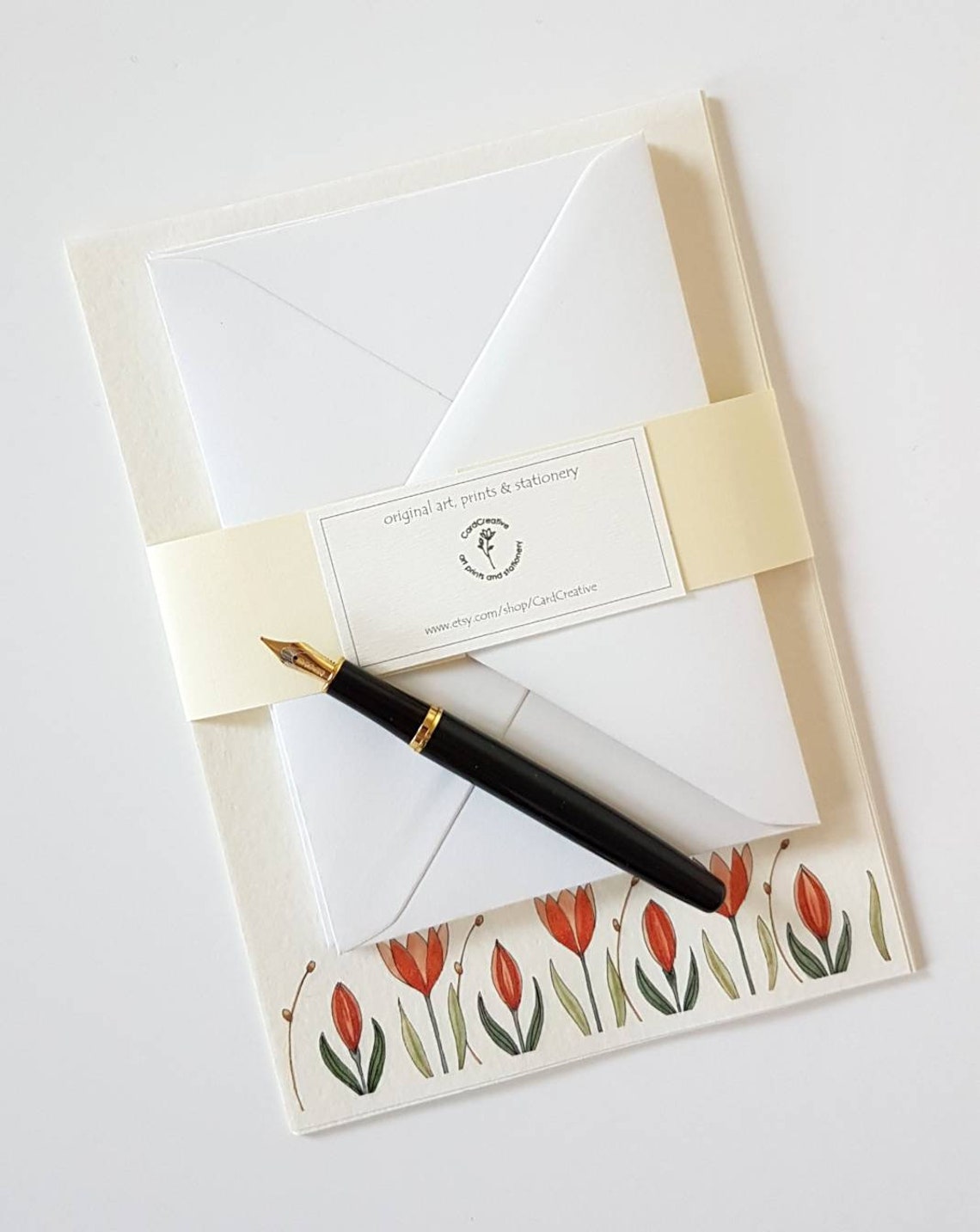 Hand writing stationery set with posh envelopes luxury floral Etsy