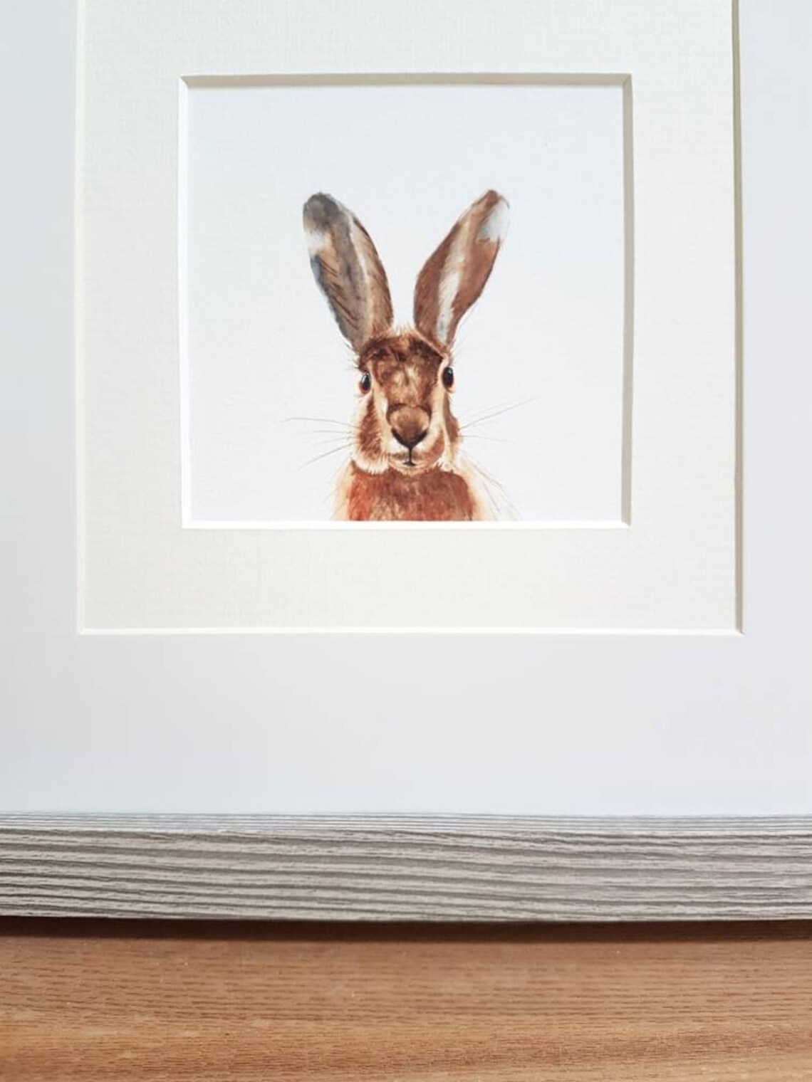 Hase Druck Aquarell Hasenbild Hasen Illustration. | Etsy