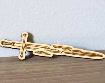 Shards of Narsil Wood Lapel Pin