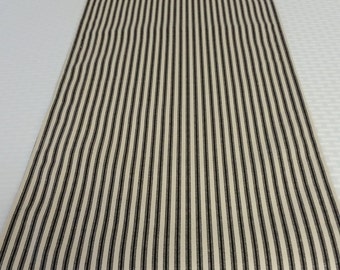 Table Runner, Black stripe table runner, Christmas table runner, black ticking table runner, stripe table runner,