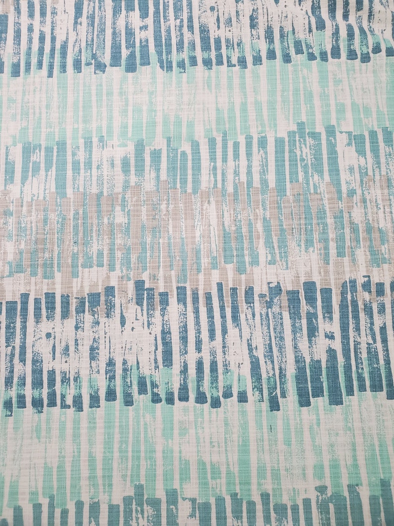 Bed runner, coastal blue, teal and gray bed runner, image 1
