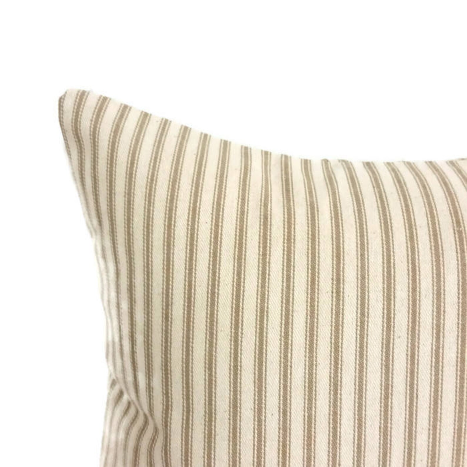 Brown Ticking Pillow Cover Pillow Cover Brown Stripe Pillow Etsy