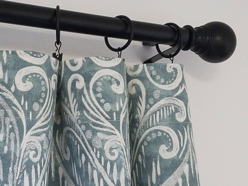 contemporary valance Light gray,green and ivory curtains Curtain panels Window Valance, Curtains ...