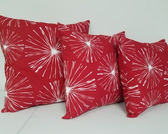 Pillow cover, Holiday pillow cover, Decorative throw  pillow,   Red  pillow cover, housewarming gift,