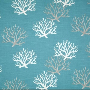 Outdoor pillow cover,pillow cover, coral pillow cover, coastal blue with coral