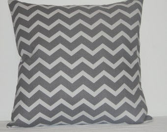 Dark and Light  Gray Chevron  pillow cover, Decorative throw  pillow, pillow cover, Gray pillow, Zig zag pillow