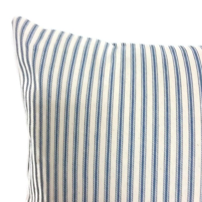 Blue Ticking Pillow Cover Pillow Cover Stripe Pillow 18 X Etsy UK