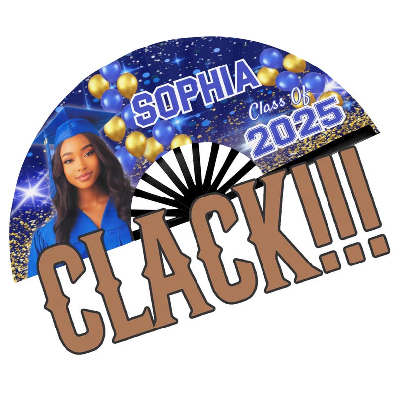 Graduation Clacking Fan Custom Graduation Clack Fan With Photo/text : Personalized School ...