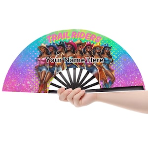 Custom Pink Clack Fans Personalized Line Dance Fans Boots on the Ground Trail Ride Fan Loud Snap Fan for Parties Festivals Reunions Events