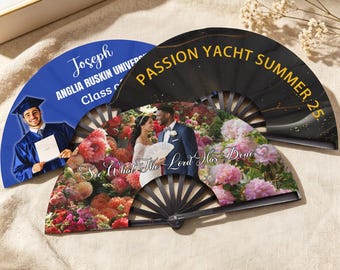 Benutzerdefinierte Foto Clack Fan, personalisierte Hochzeit Gastgeschenk