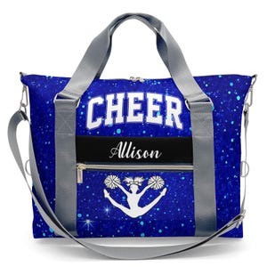 Personalized Cheer Duffel Bag: Cheerleader Gift, School Sports Tote