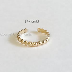14k Solid Gold Non-Pierced Ear Cuff: Adjustable Cartilage Clip