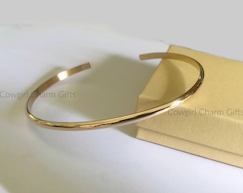 Gold Fill Fußkette: Breites Band Fußkettchen, handgemachter Schmuck