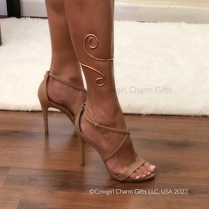 Goddess Brass Anklet: Statement Ankle Jewelry, Summer Fashion