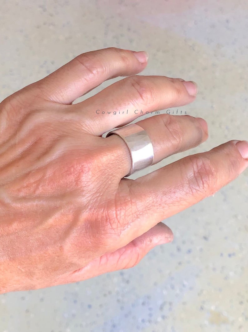 Wide Silver Ring Chunky Silver Ring Silver Statement Ring Etsy