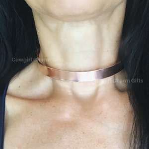 Copper Choker necklace, Copper choker, metal choker, women&#39;s  copper jewelry, collar necklace, copper gift, copper, shiny metal choker