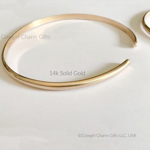 Gargantilla de oro macizo de 14 k: collar de oro ajustable