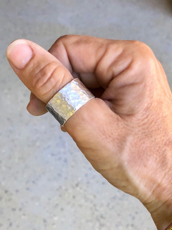 wide silver rings