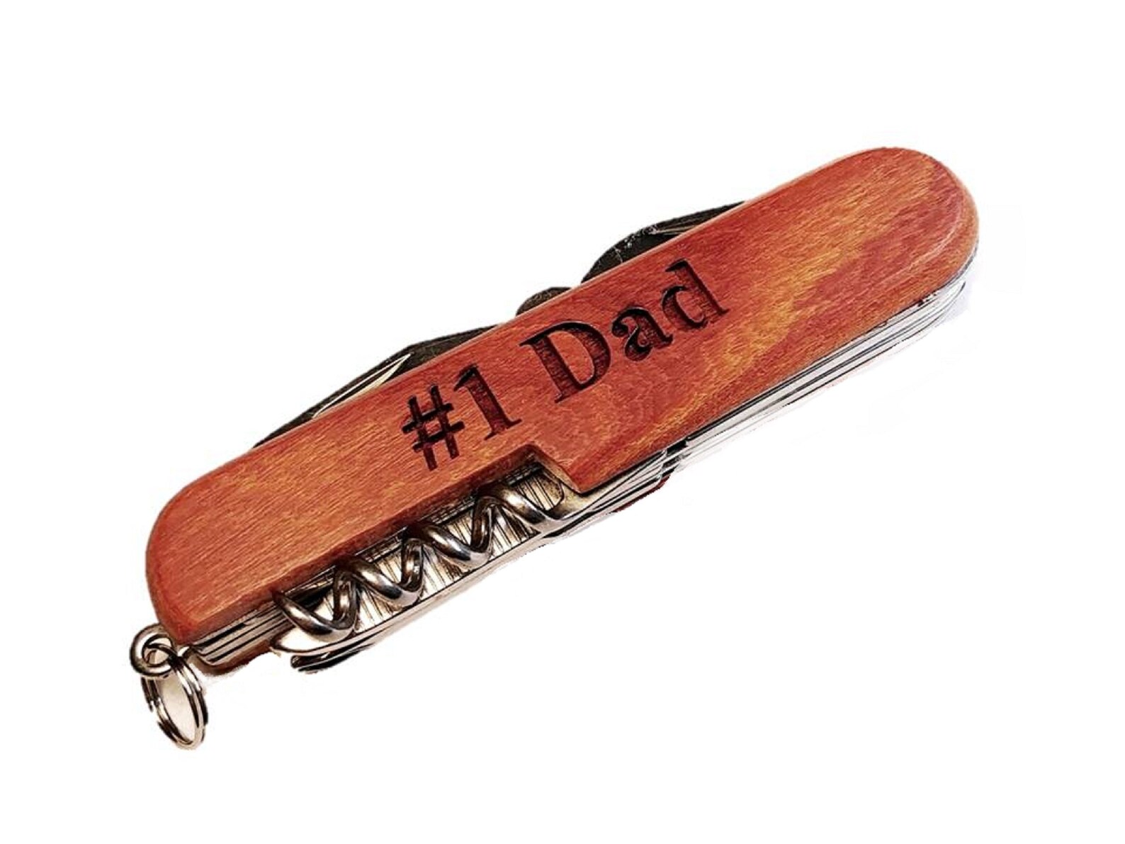 Number One Dad Engraved Pocket Knife Personalized Fathers Day Etsy
