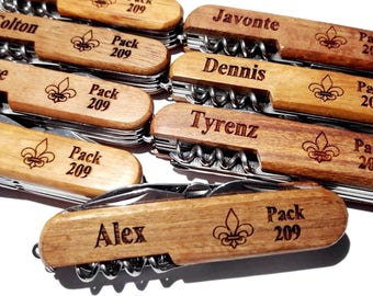 Girl Scout Boy Scout Pocket Knife Custom Personalized Pocket Knives for Cubs Scouts Rangers Eagle Scouts Pack Troop Scouting Camp Knife