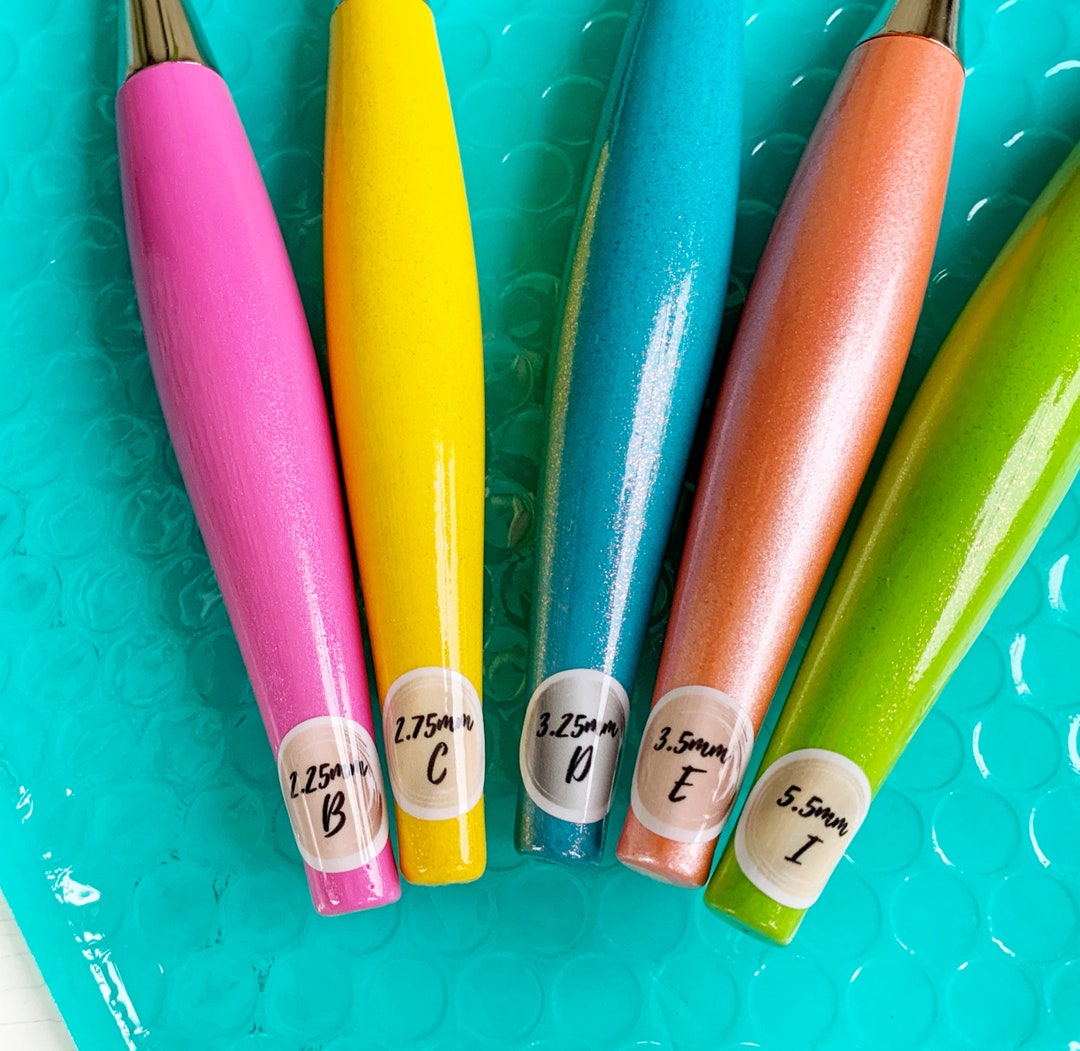 Crochet Hook Size Stickers: Furls Odyssey, MM & Letter Sizing - Etsy