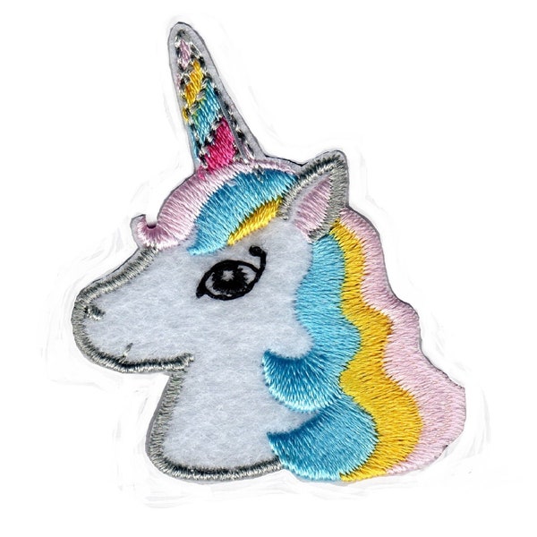 RAINBOW UNICORN Iron On Applique Motif Patch, tout neuf