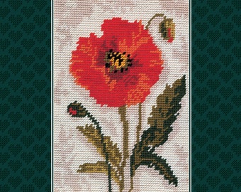Anchor Needlepoint Tapestry Kit POPPY FLOWER, Brand New