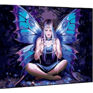 DIAMOND PAINTING KIT Spell Weaver Fairy Crystal Art Craft Buddy Anne Stokes  Fantasy Abstract With Wooden Frame 12 X 12 Ins Partial Drill 