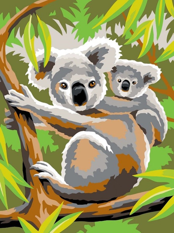 Paint By Numbers Kit KOALA BEARS Painting Kit, Acrylic, Junior Paint by  Number 23 x 30 cm