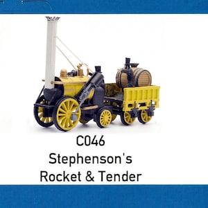 Stephenson's Rocket & Tender, Dapol Plastic MODEL KIT C046, Eisenbahnlokomotive