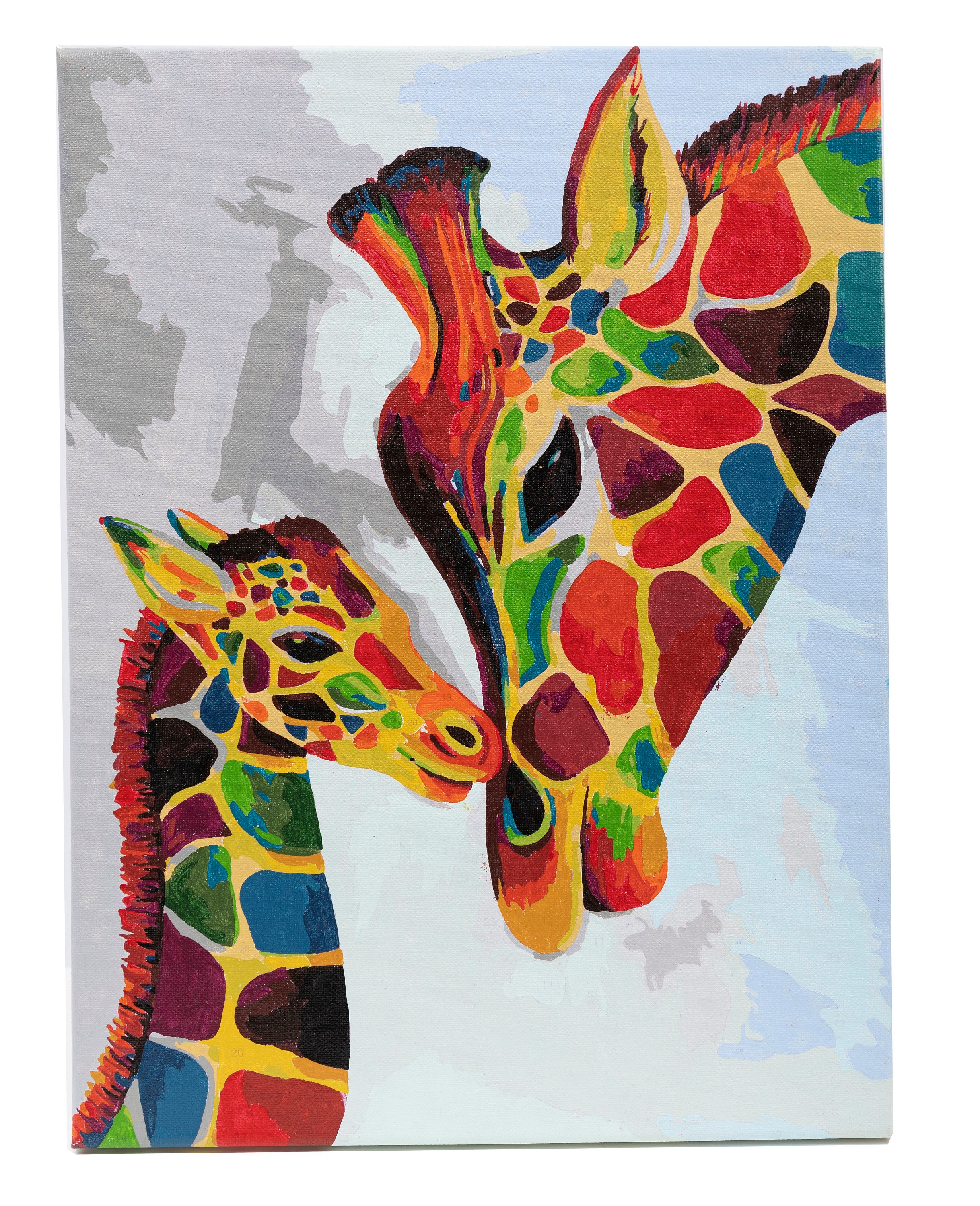 Paint by Numbers Kit COLOURFUL GIRAFFES Canvas Painting Kit on Etsy