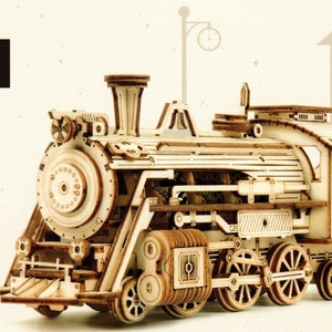 Prime Steam Express Laser-Cut Wood MODEL TRAIN KIT, Brand New image 4